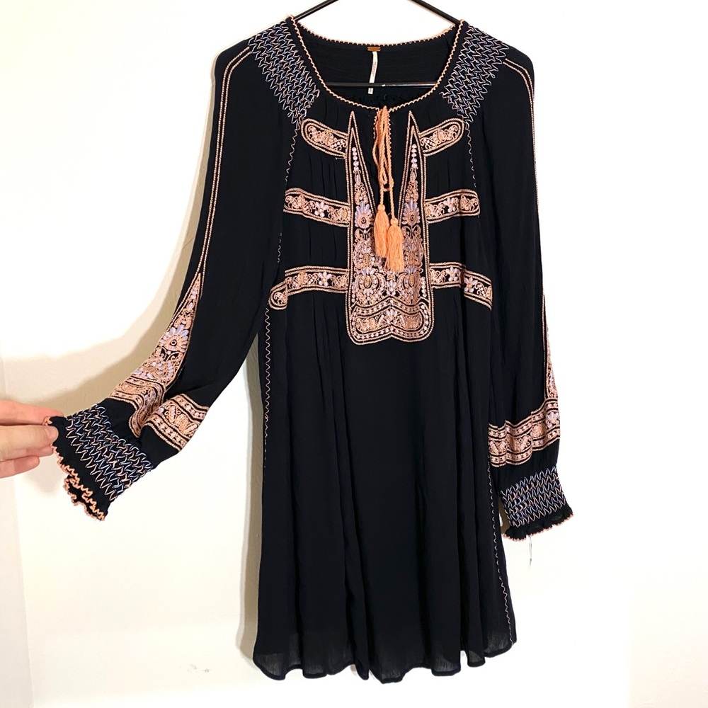 Free People Cashmere Black & Pink Dress- Like New